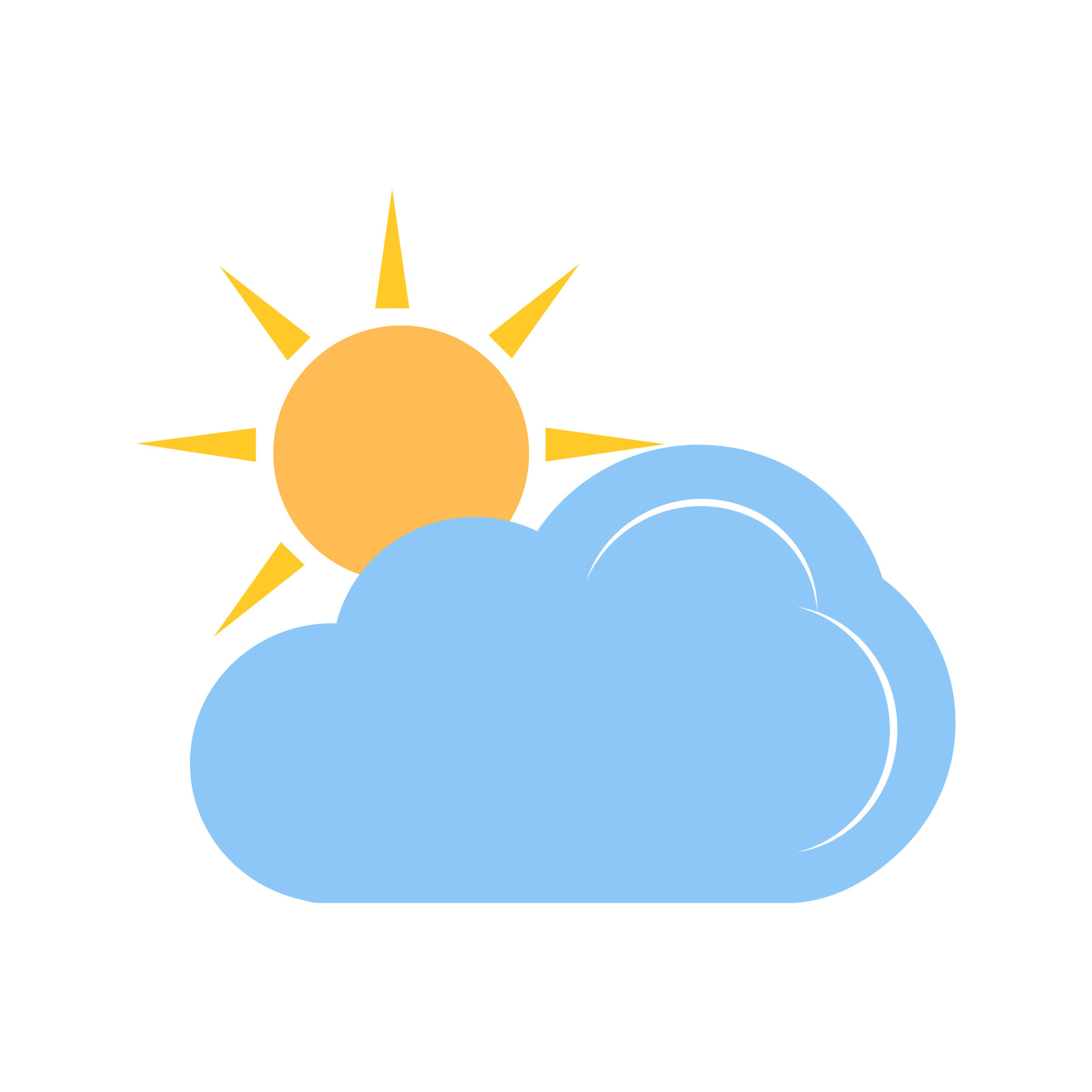 Partly Cloudy I Flat Multicolor Icon 8310370 Vector Art at Vecteezy