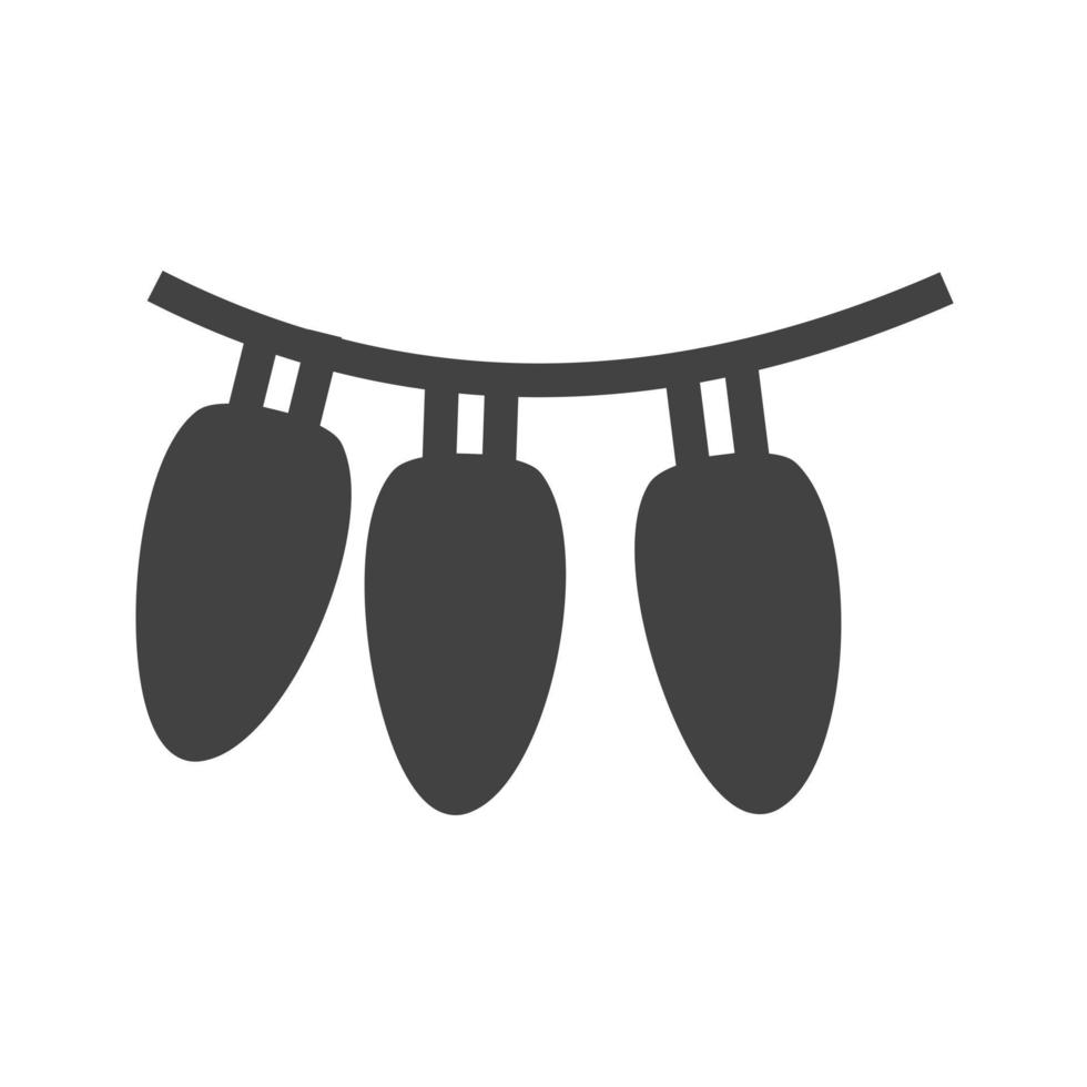 Party Lights Glyph Black Icon vector
