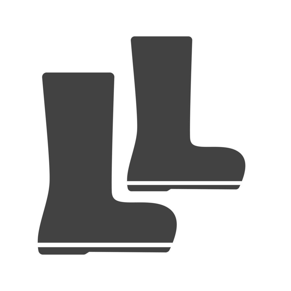 Boots Glyph Black Icon vector