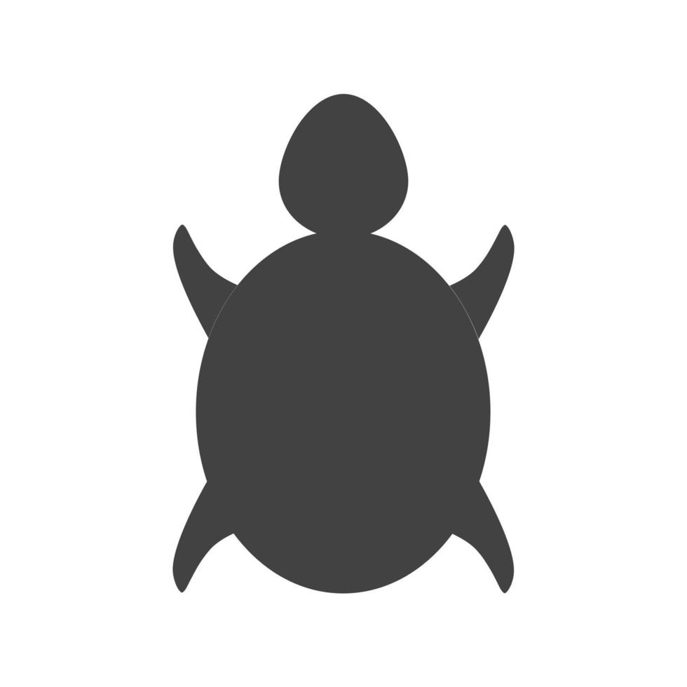 tortuga glifo icono negro vector