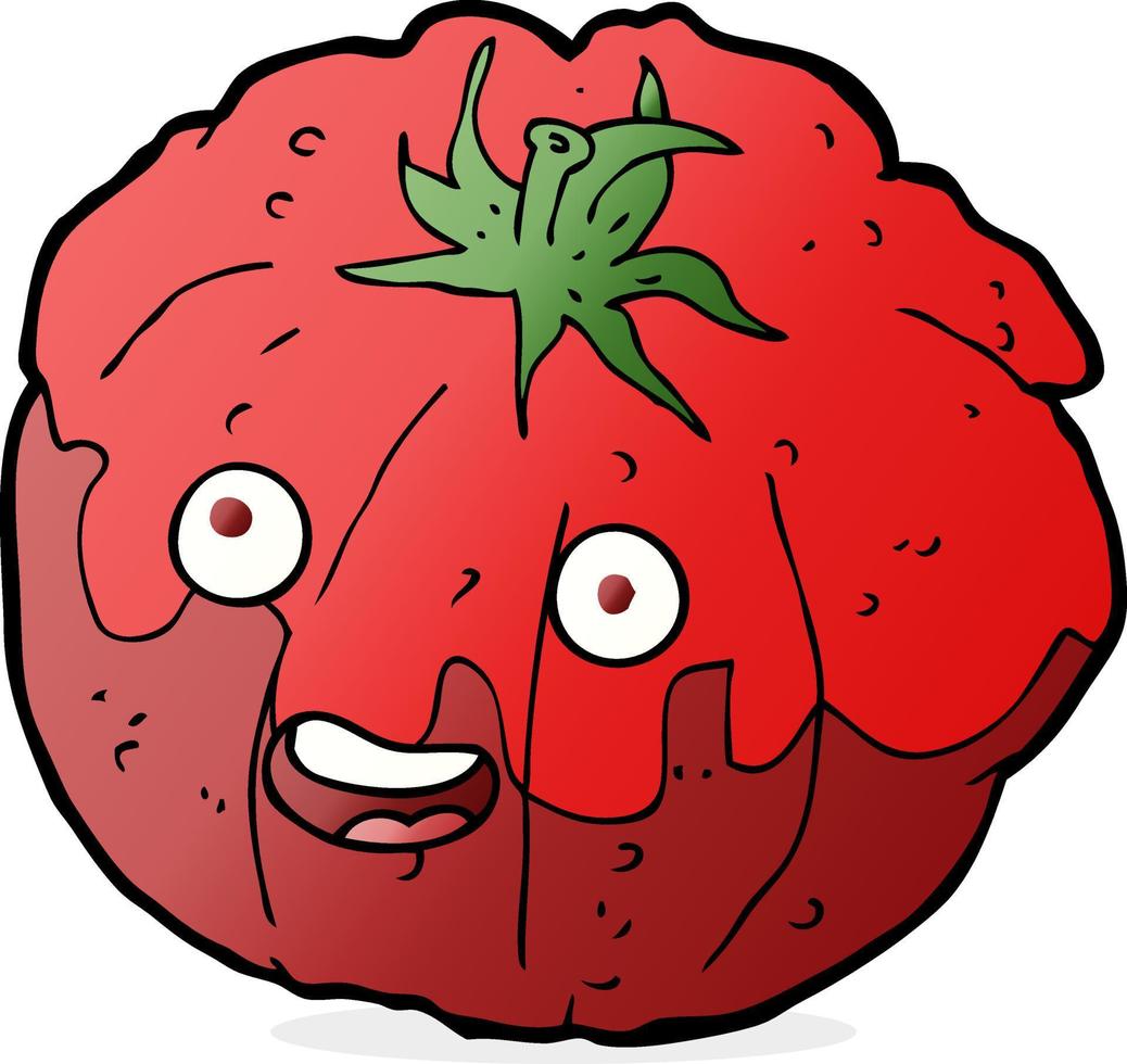 cartoon happy tomato vector