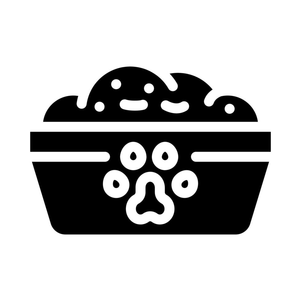 animal food bowl glyph icon vector illustration