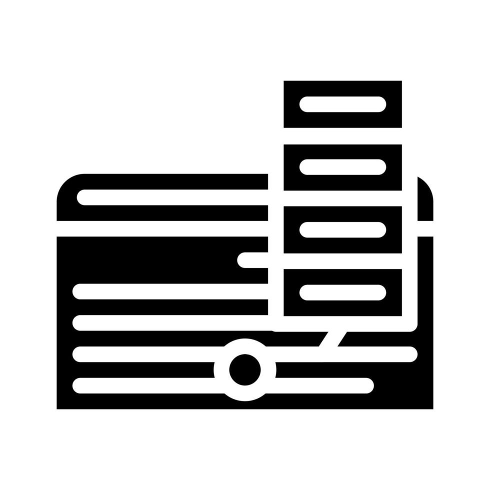 schedule for day glyph icon vector illustration