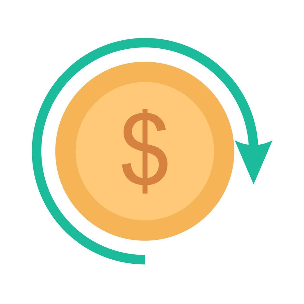 Return on Investment Flat Multicolor Icon vector