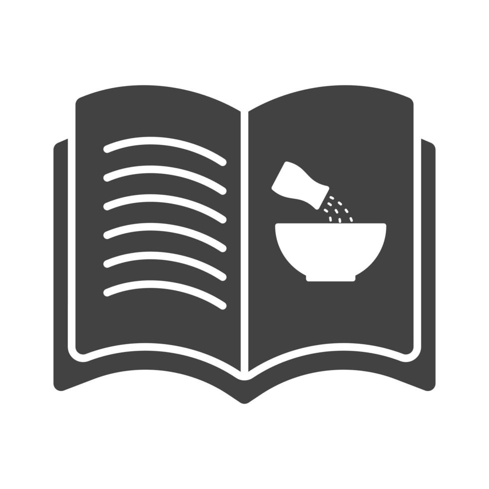 Cookbook Glyph Black Icon vector
