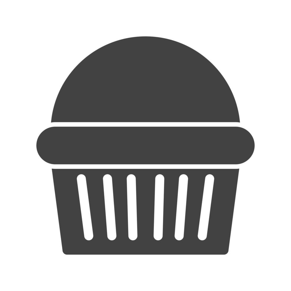 Chocolate Muffin Glyph Black Icon vector