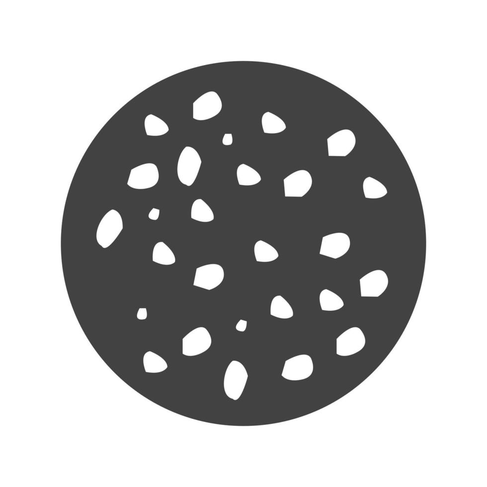 icono de glifo de galleta negro vector