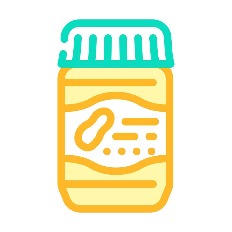 jar with peanut butter color icon vector illustration