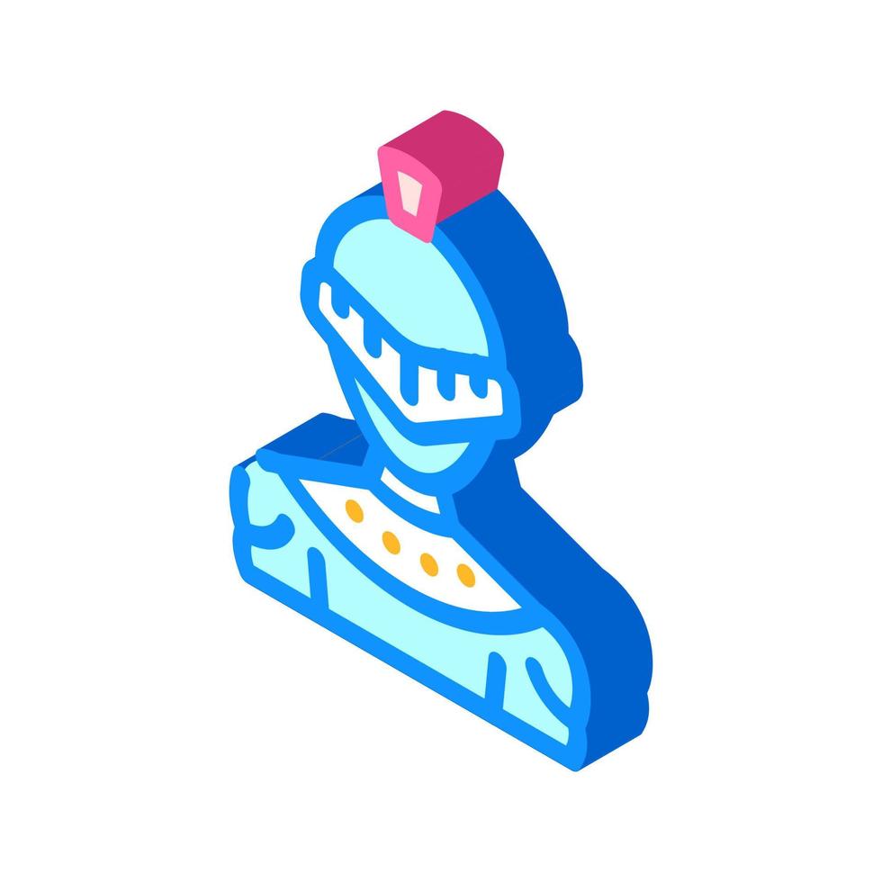 knight fantasy character isometric icon vector illustration