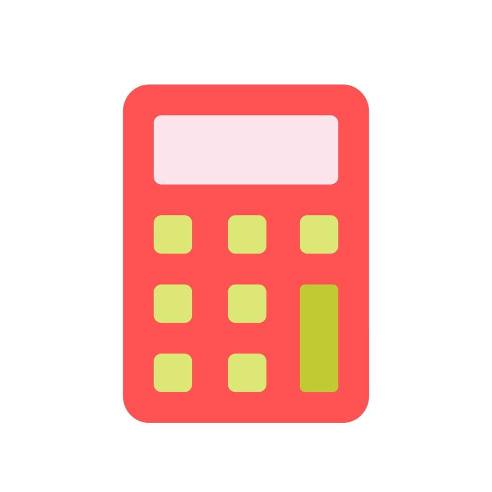Calculator Flat Multicolor Icon vector