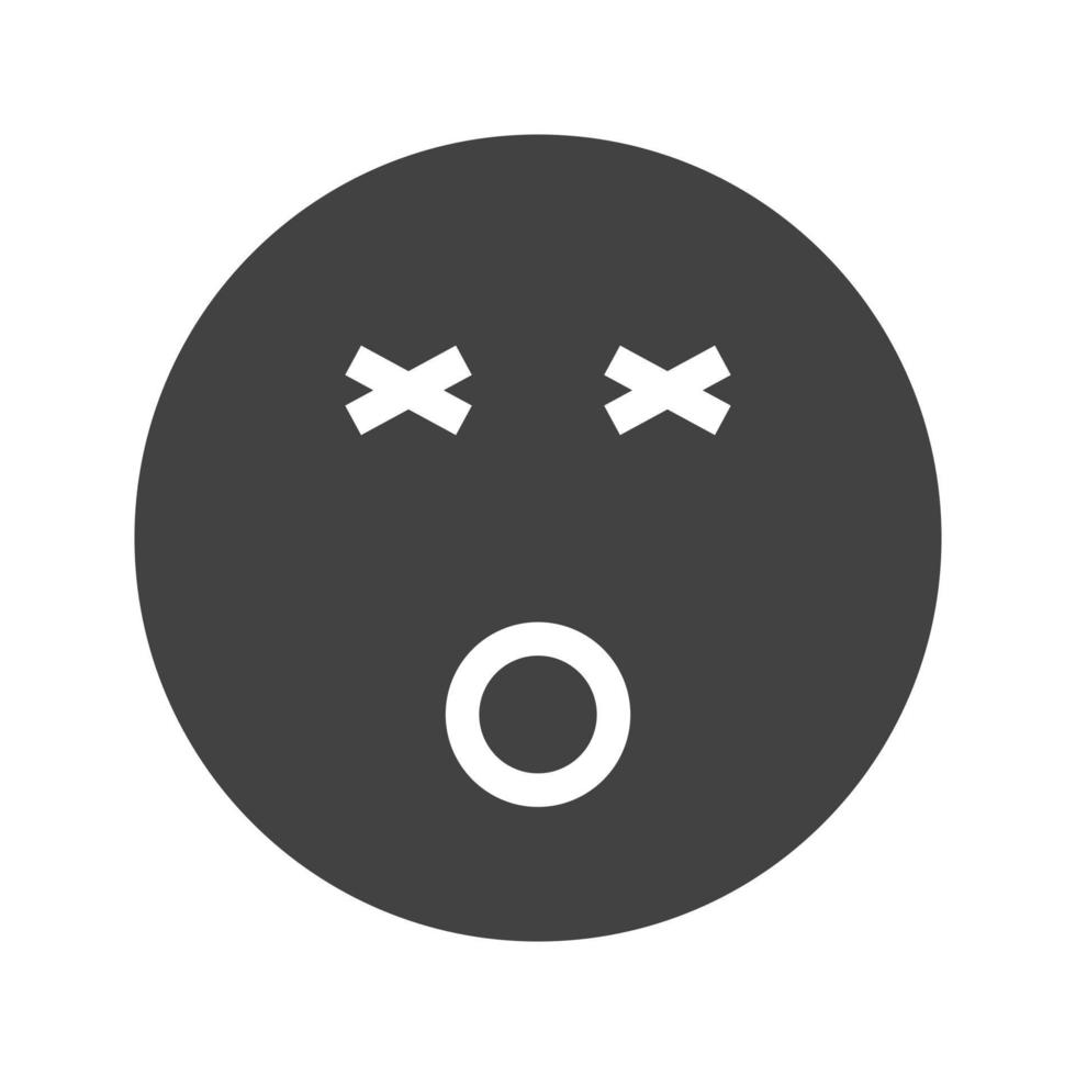 Dizzy Glyph Black Icon vector
