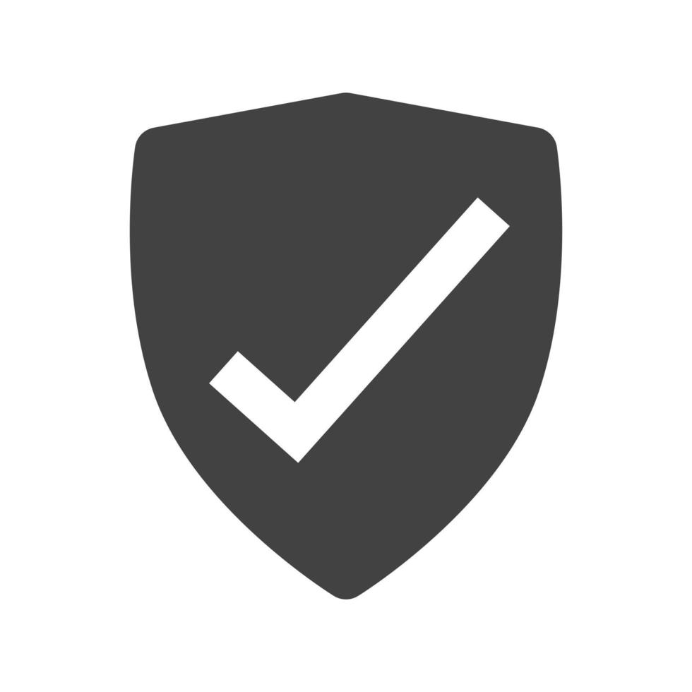 Protected Glyph Black Icon vector