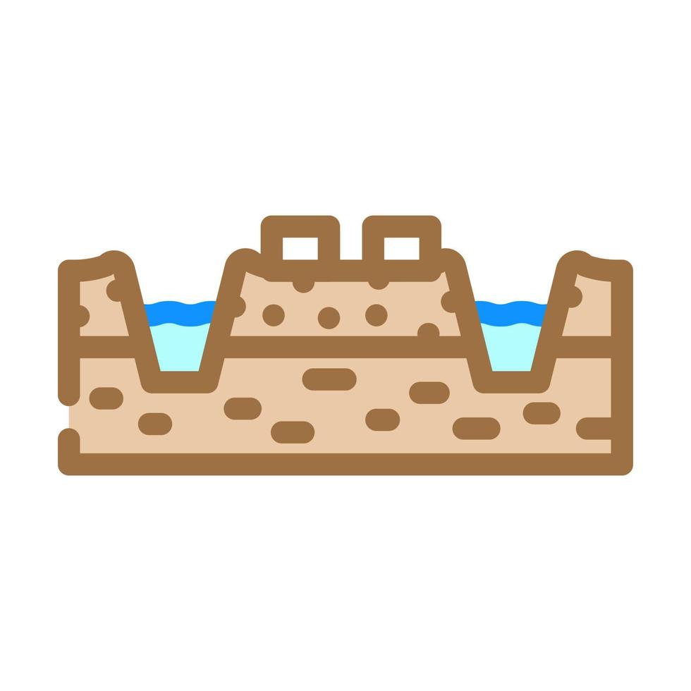 mining peat color icon vector illustration