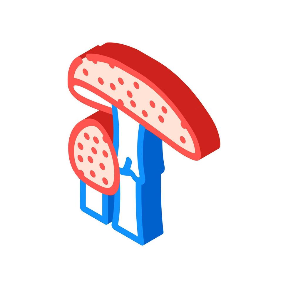 amanita mushroom isometric icon vector illustration