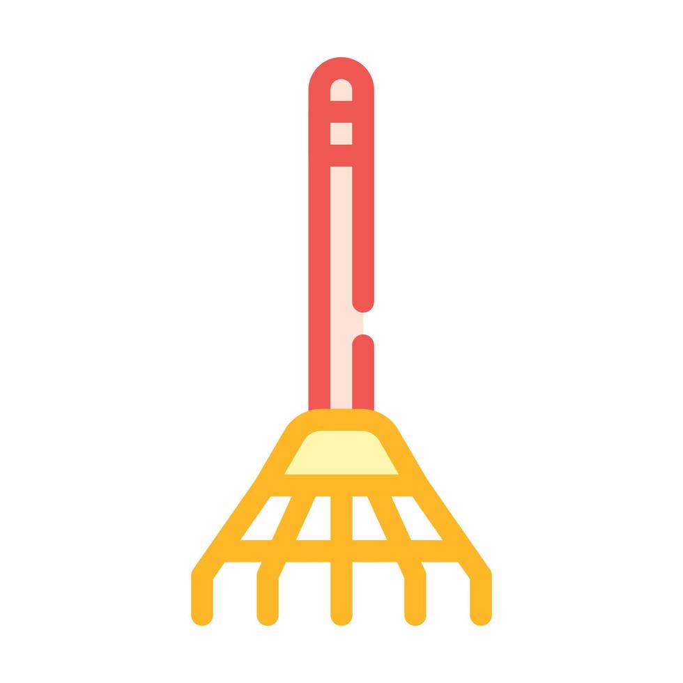rake equipment color icon vector color illustration
