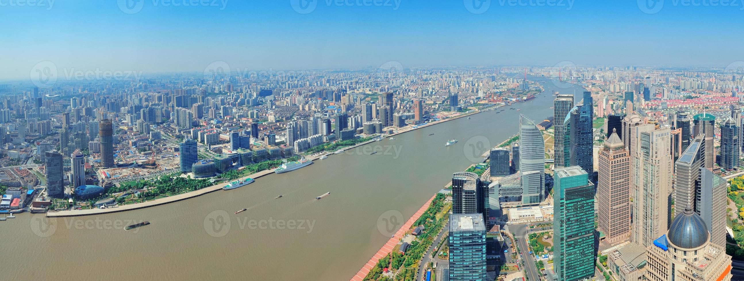 Shanghai aerial panorama photo
