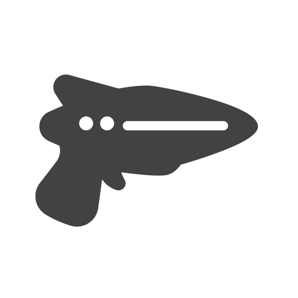 Space Gun Glyph Black Icon vector