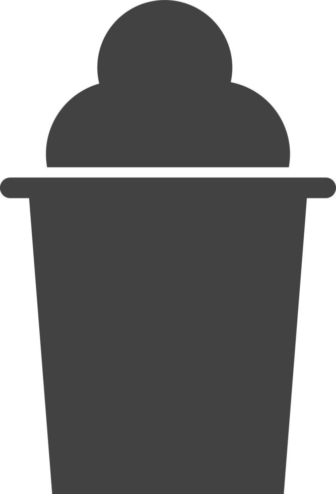 Icecream Cone Glyph Black Icon vector