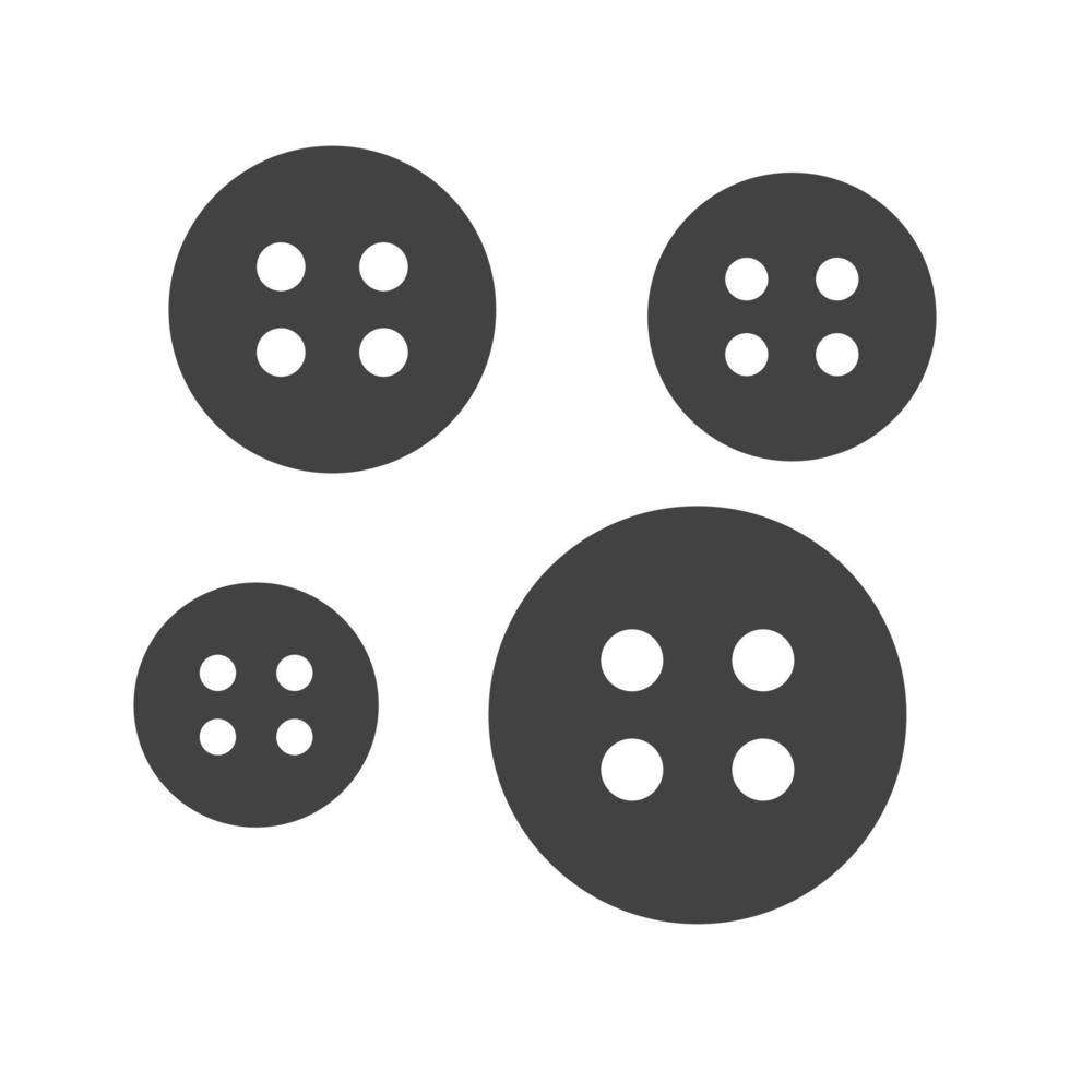 Buttons Glyph Black Icon vector