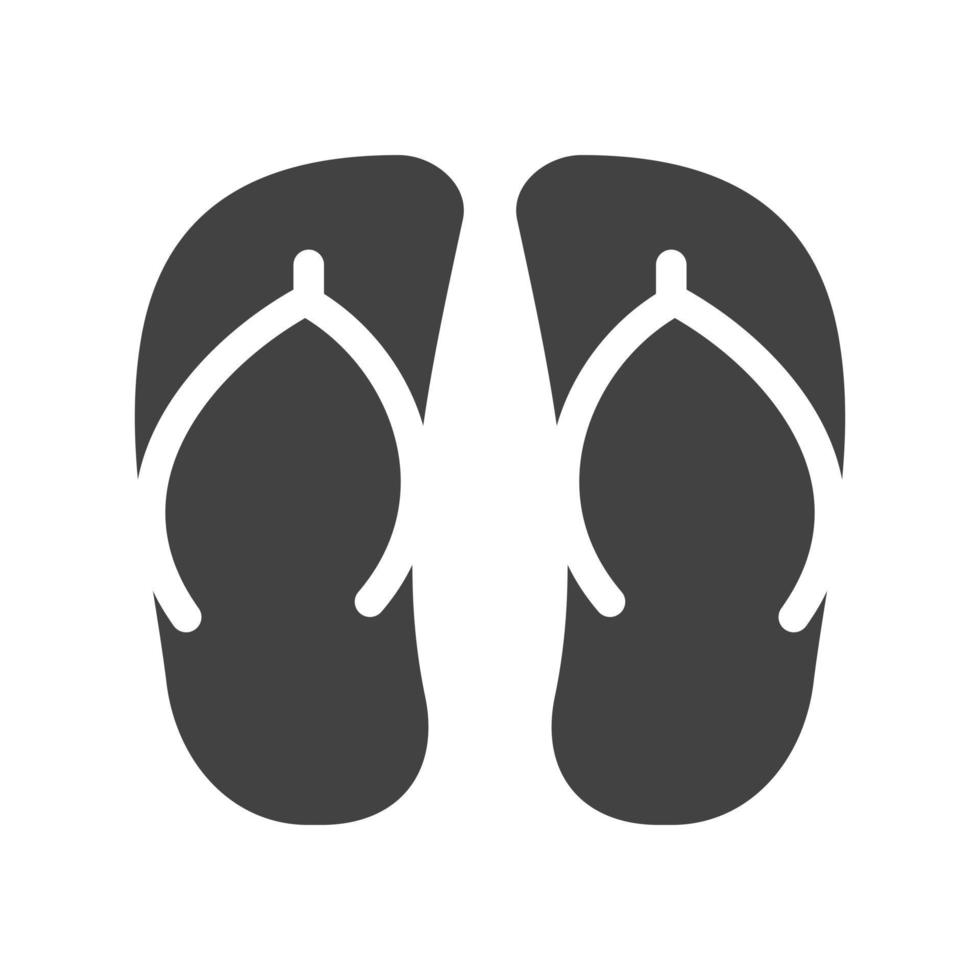 Sandals Glyph Black Icon vector