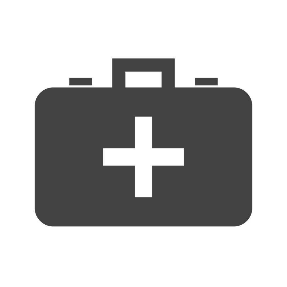 Medicine Box Glyph Black Icon vector