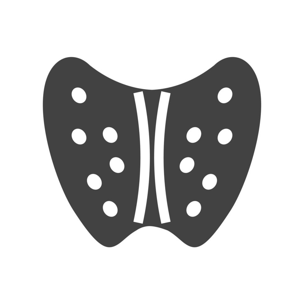Thyroid Glyph Black Icon vector