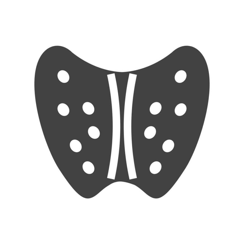 Thyroid Glyph Black Icon vector