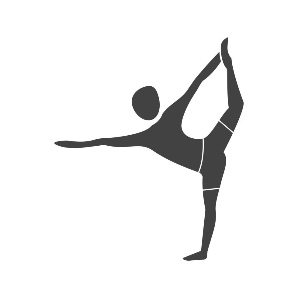 Lord of Dance Pose Glyph Black Icon vector