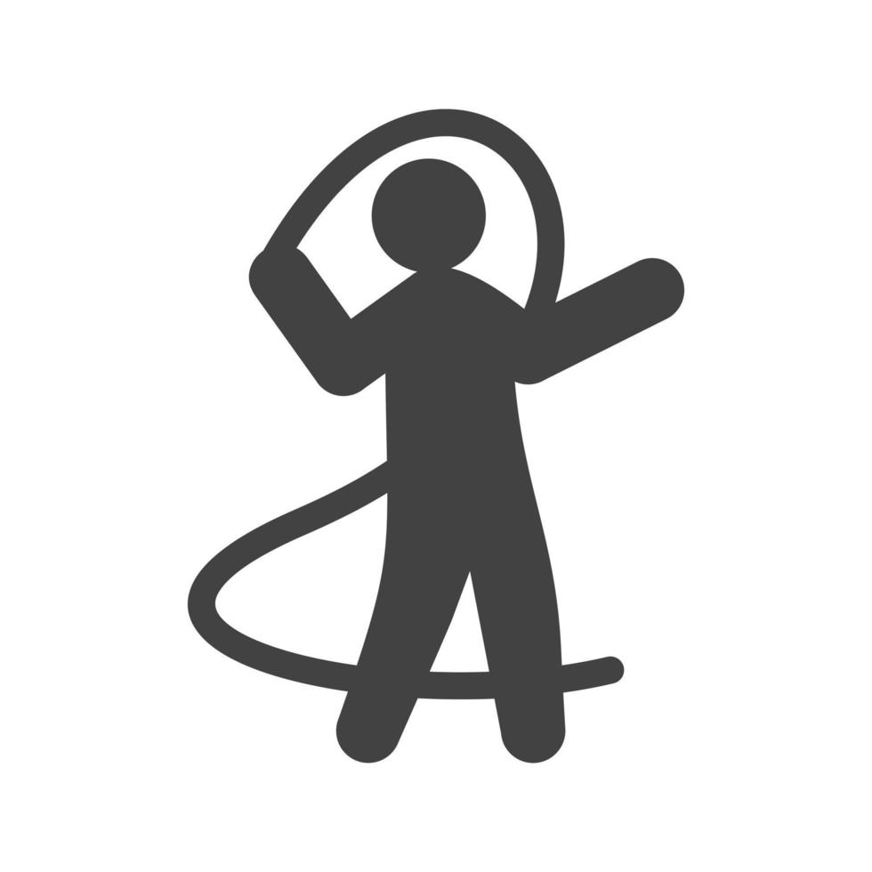 Gymnastic II Glyph Black Icon vector