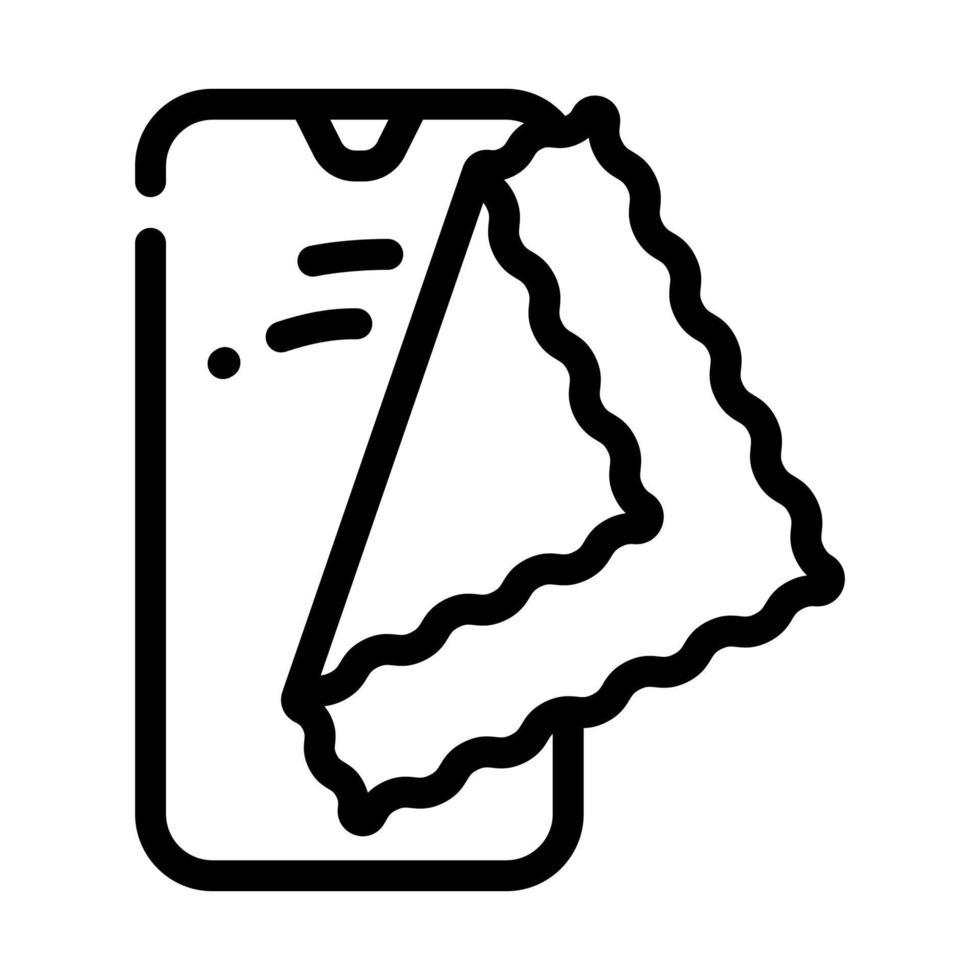 phone rag line icon vector illustration flat