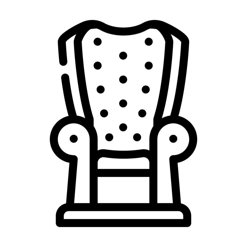 throne fairy tale line icon vector illustration