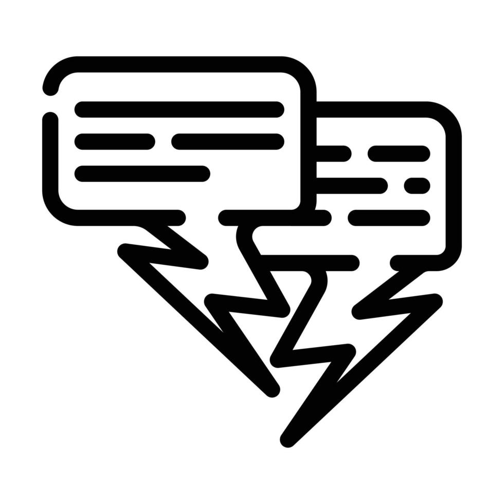 quarrel conversation line icon vector illustration