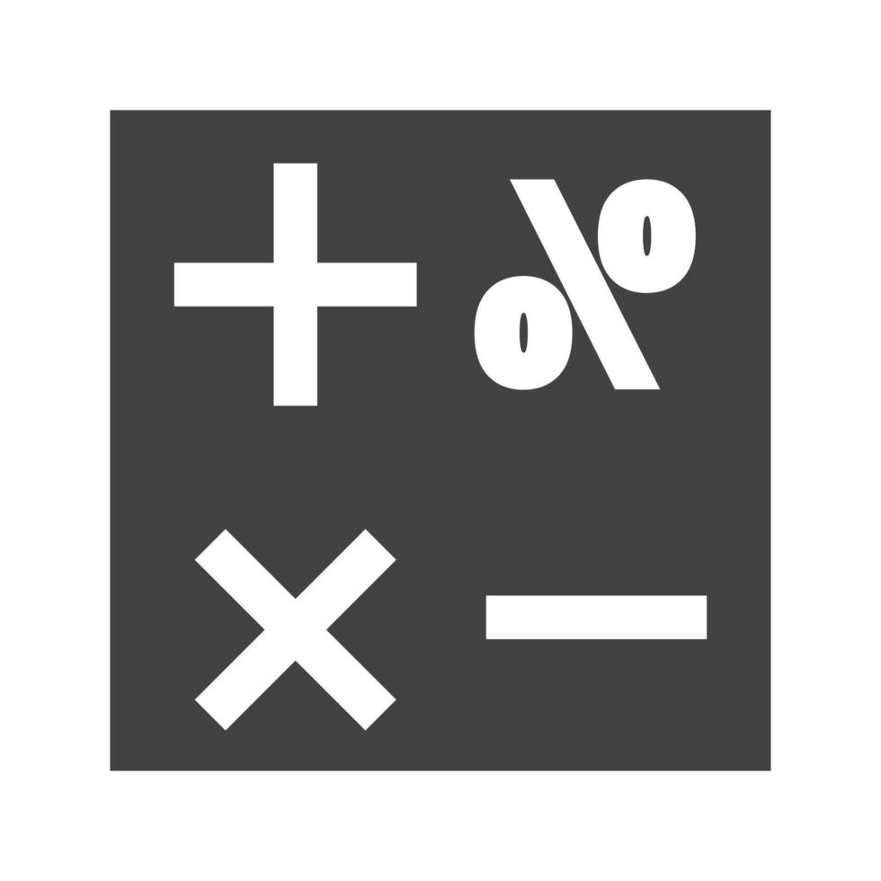 Mathematics Glyph Black Icon vector