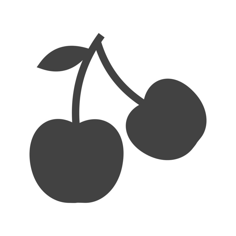 Cherry Glyph Black Icon vector
