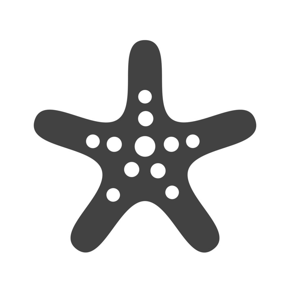 Starfish Glyph Black Icon vector