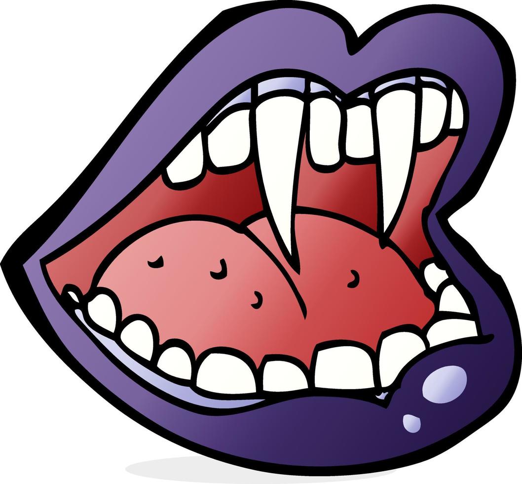 cartoon vampire mouth vector