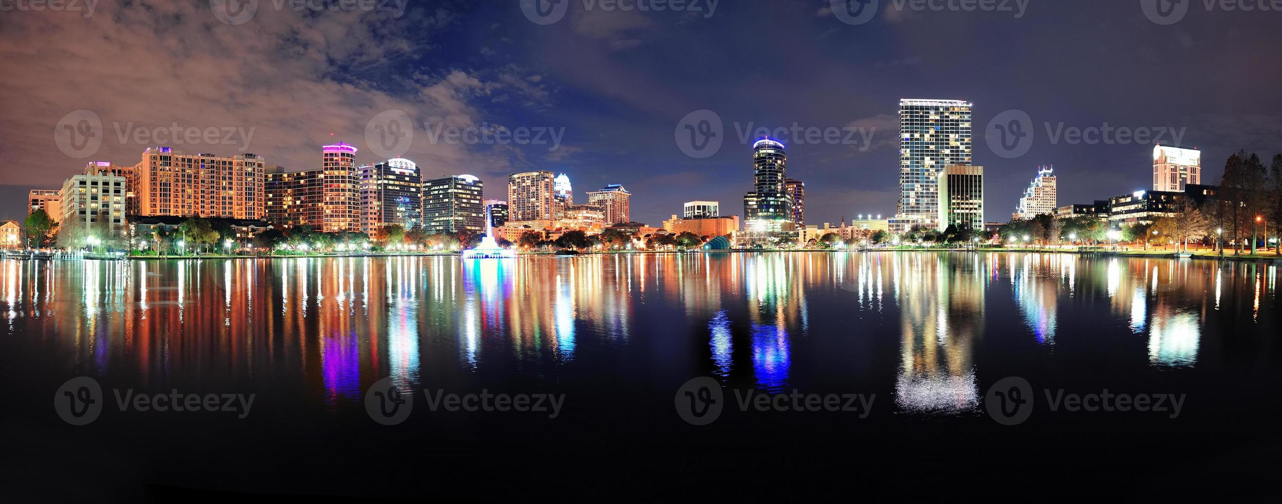 Orlando night panorama photo