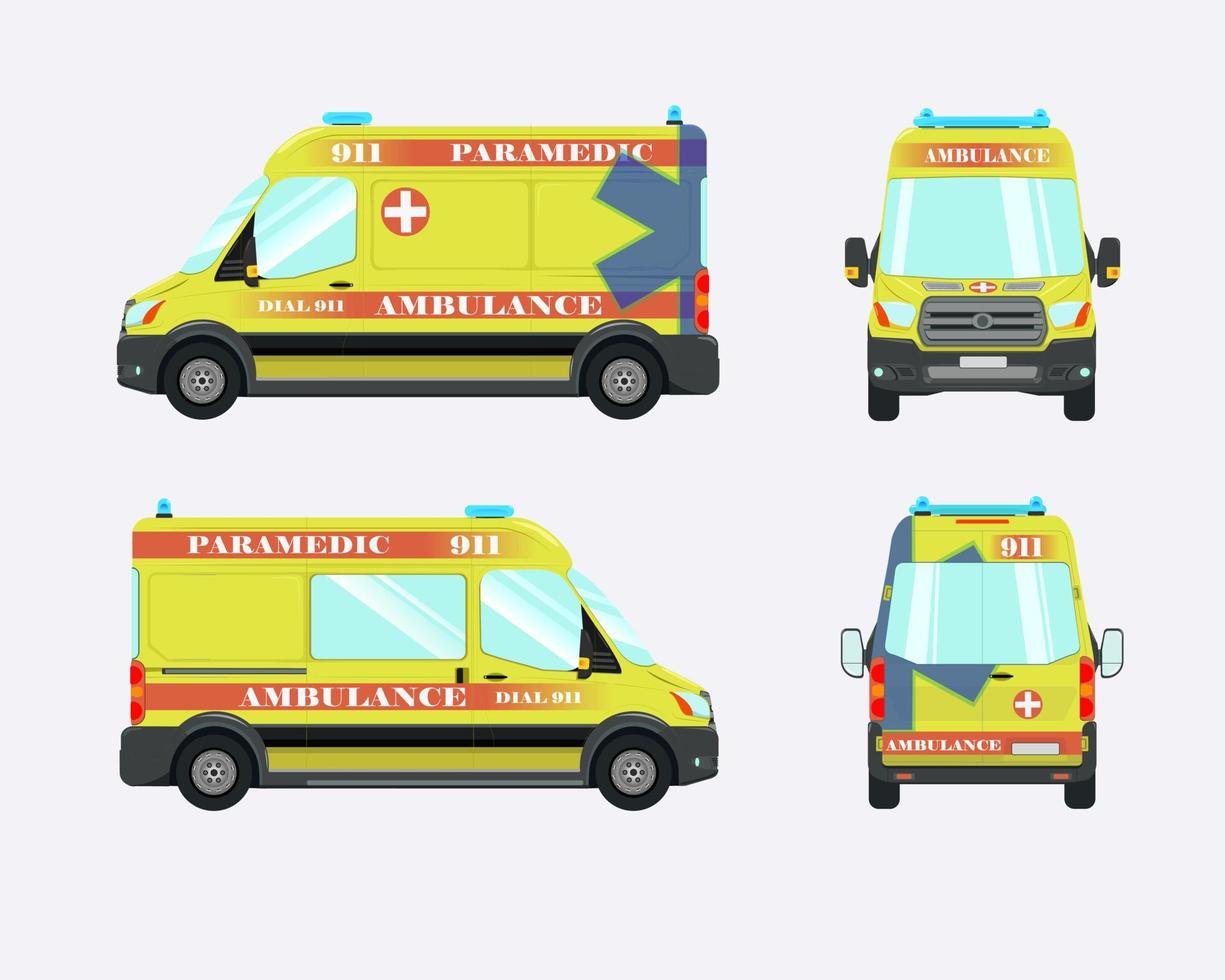 ambulancia. paramédico. 911 vector