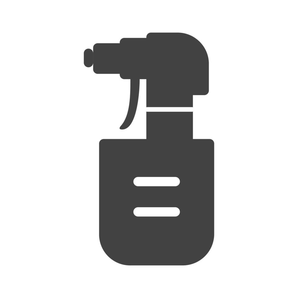 Water Spray bottle Glyph Black Icon vector