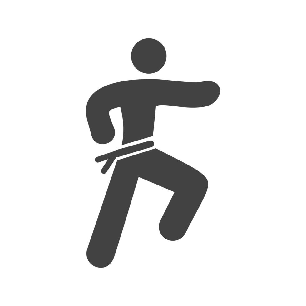 Karate Glyph Black Icon vector