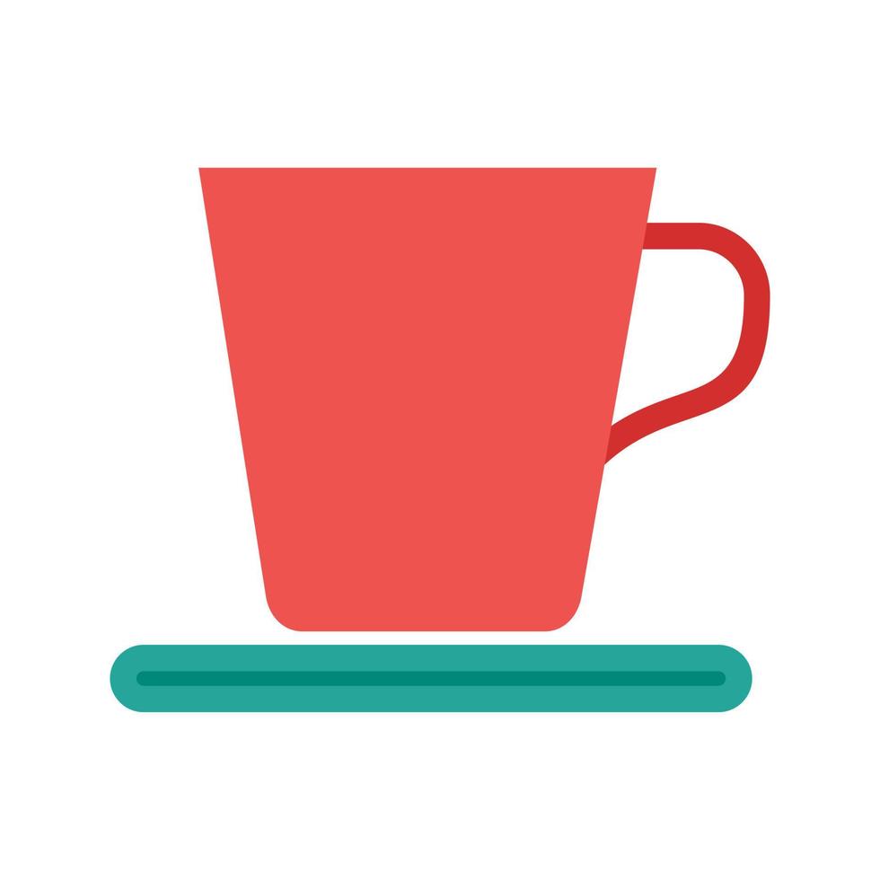 Tea cup Flat Multicolor Icon vector