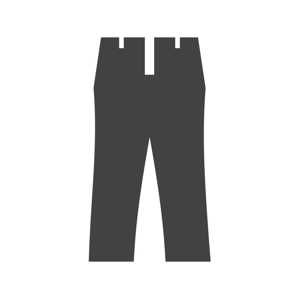 pantalones glifo icono negro vector