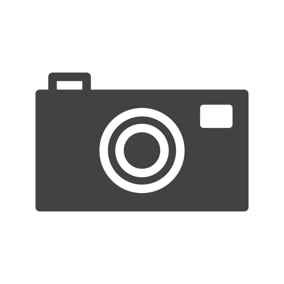 Camera Glyph Black Icon vector