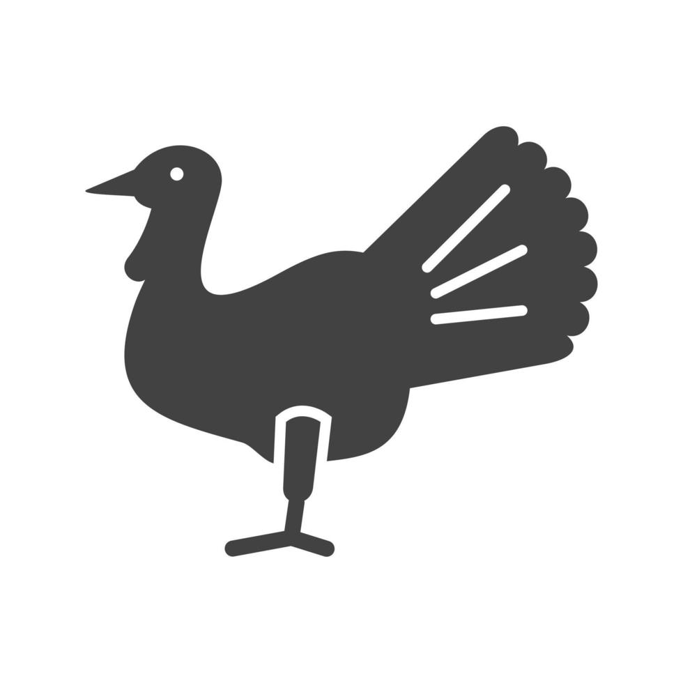 Turkey Glyph Black Icon vector