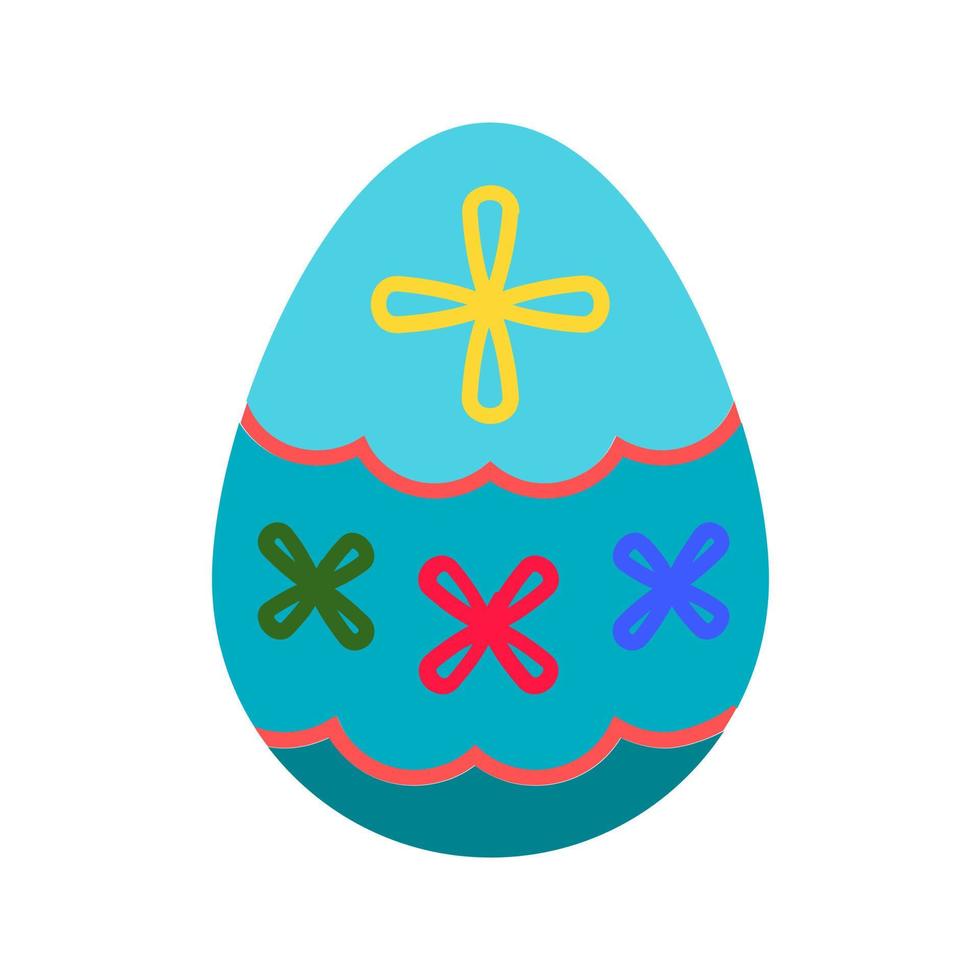 Easter Egg II Flat Multicolor Icon vector