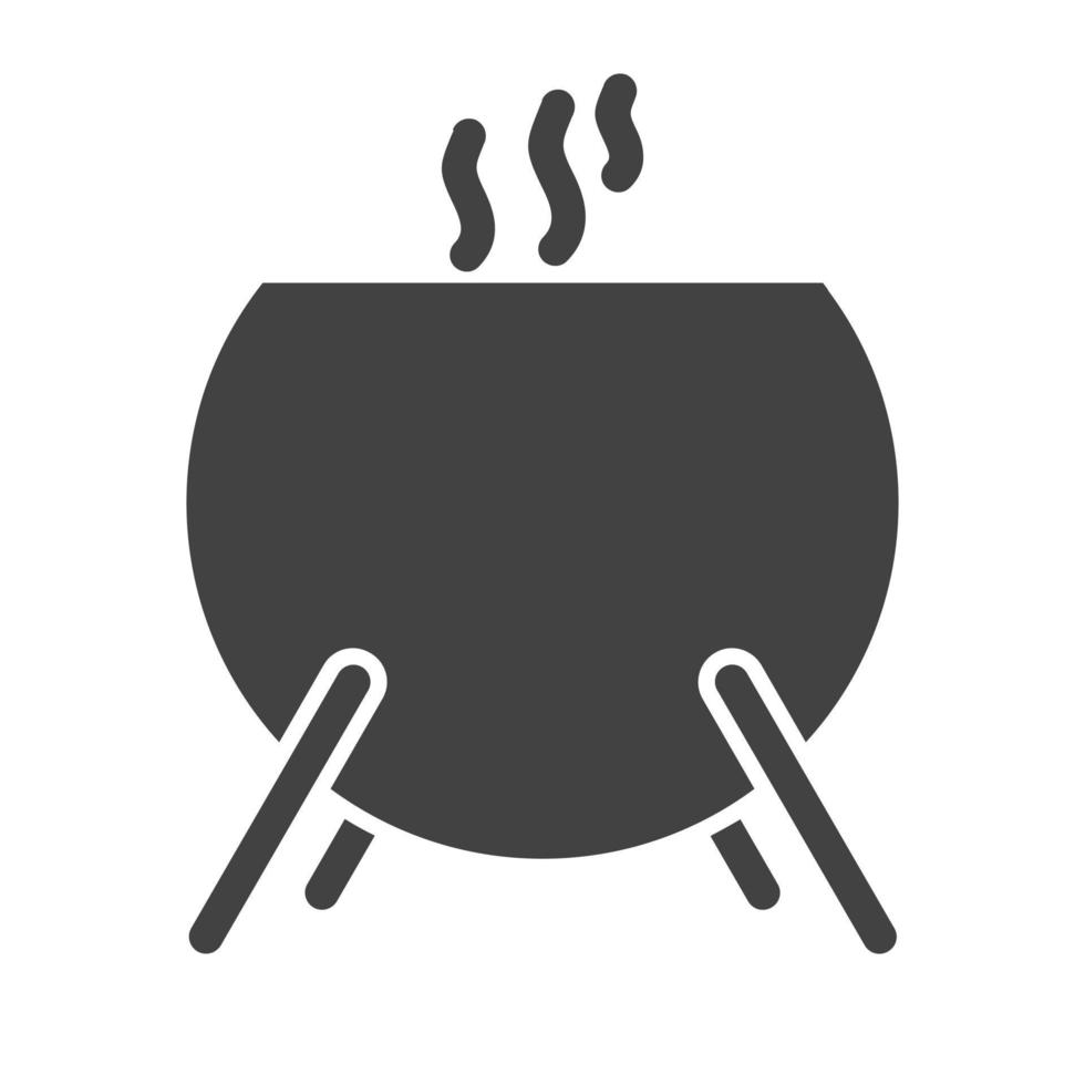 Cauldron Glyph Black Icon vector