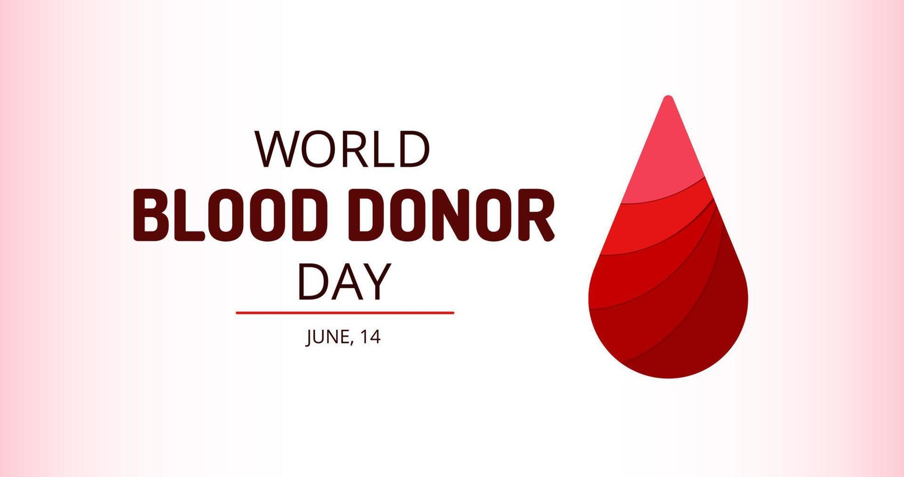 World blood donor day template on white background vector