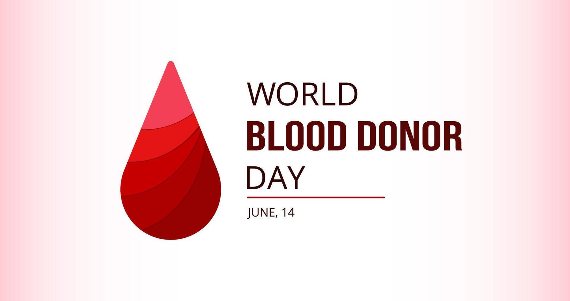 World blood donor day template on white background vector