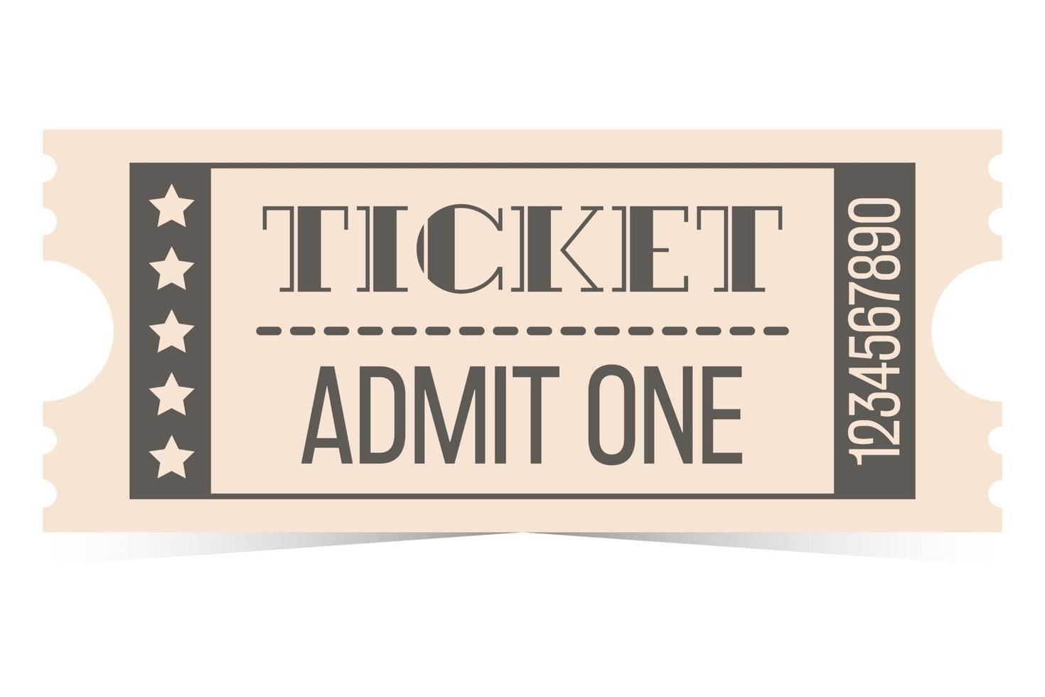 Retro cinema or movie, theatre, circus ticket vector