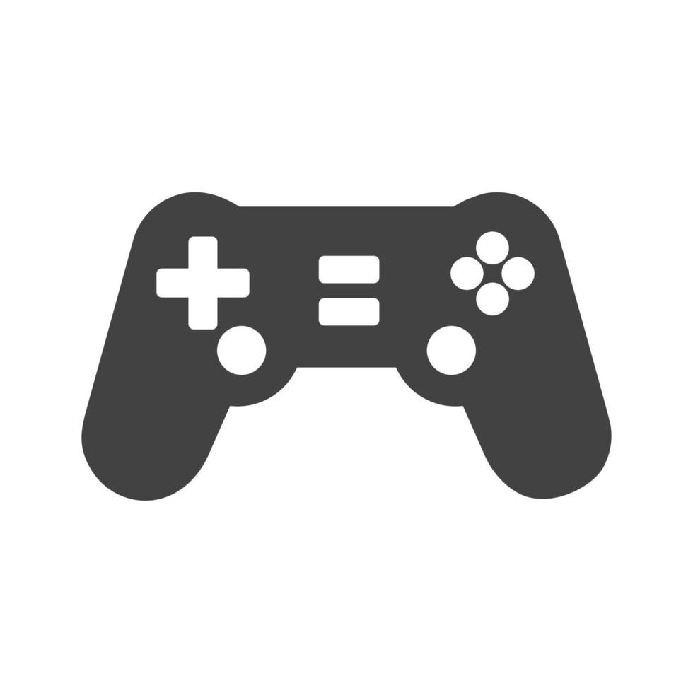 consola de juegos i glifo icono negro vector